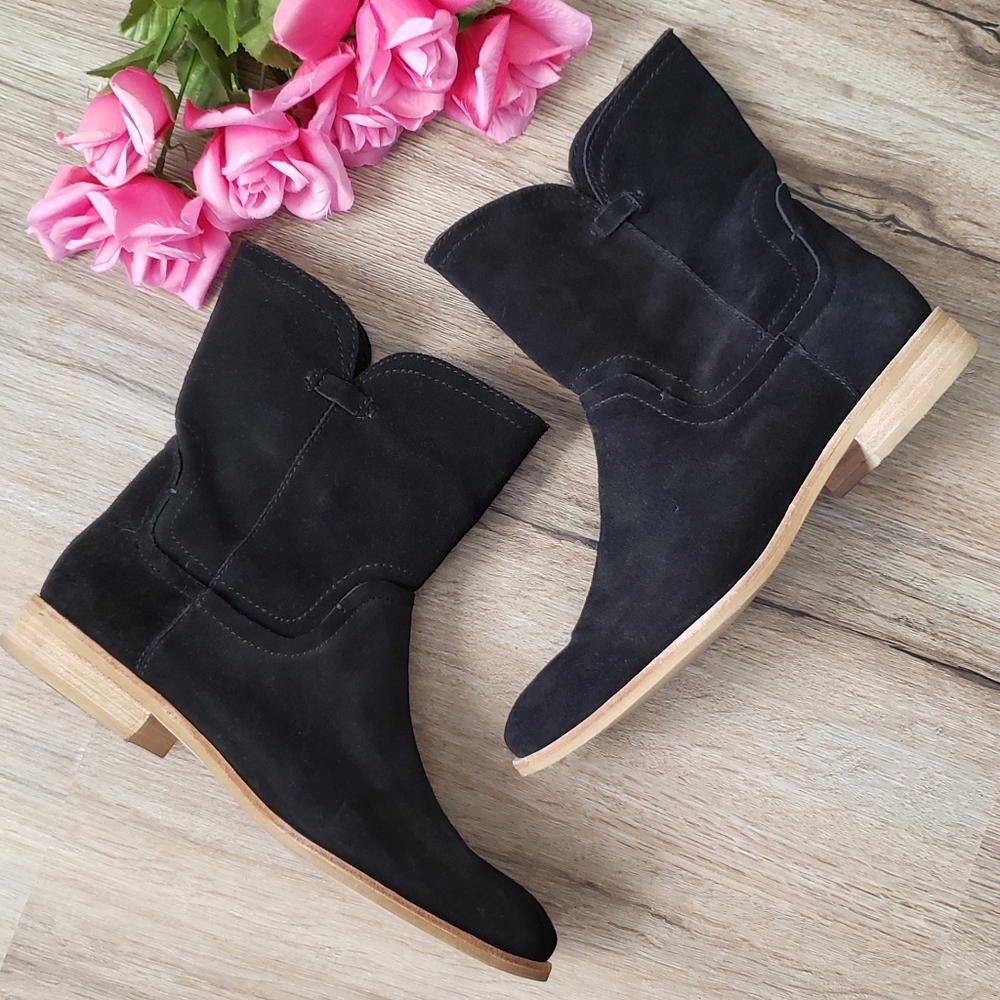 Splendid Palisade Cow Suede Ankle Boots Black